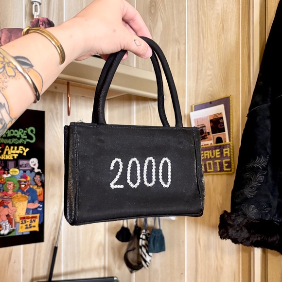 Vintage 2000 Beaded Iridescent Shiny Mini Bag - Picture 1 of 6